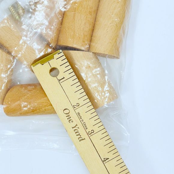 Modern Wooden Wall Hooks Pegs Flush Mount 8 Pegs Included New - Picture 4 of 5